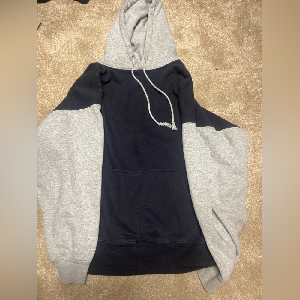 Brandy Melville Navy and Gray Cape Hoodie
